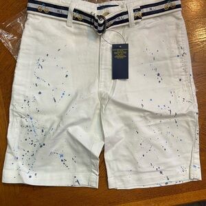 Ralph Lauren White and Blue Shorts